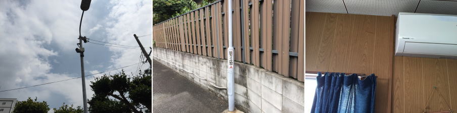 大阪府守口市の月極駐車場の防犯カメラ設置工事3