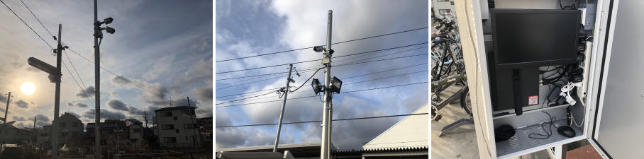 兵庫県川西市の有料駐輪場での防犯カメラ導入事例3