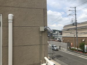 京都市山科区の住宅での防犯カメラ設置工事3