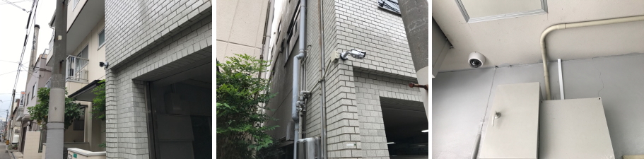 大阪市東成区の会社事務所での防犯カメラ設置工事3