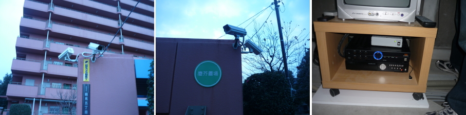 大阪市鶴見区の市営住宅での防犯カメラ設置工事3