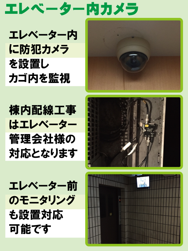 マンションエレベーターの防犯カメラ2