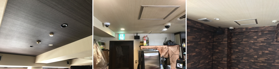 大阪市中央区の飲食店での防犯カメラ設置工事2