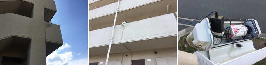 京都府舞鶴市の集合住宅での防犯カメラ設置工事3