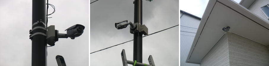 高槻市の住宅での防犯カメラ設置工事3