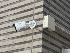 豊中市の住宅での防犯カメラ設置工事1