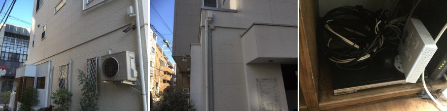 大阪市西成区の美容室での防犯カメラ設置工事4