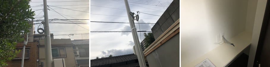 東大阪市の新築住宅での防犯カメラ設置工事4