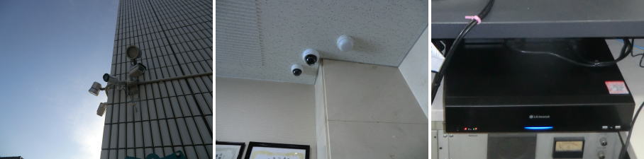 貝塚市の会社事務所での防犯カメラ設置工事の事例3