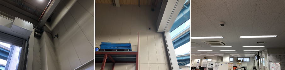 久世郡久御山町の企業の事務所・倉庫での防犯カメラ設置工事の事例3