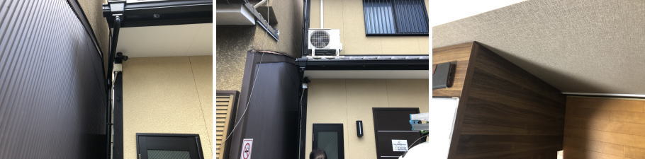 京都市伏見区の宿泊施設での防犯カメラ設置工事2