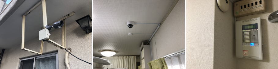 神戸市東灘区の企業の事務所での防犯カメラ設置工事3