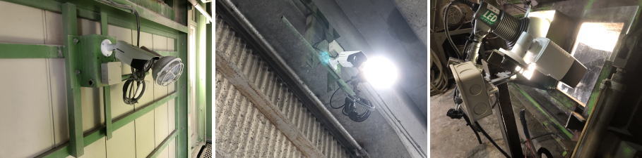 大阪市西成区の建設資材置場の防犯カメラ設置工事3