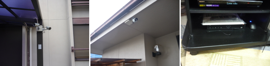 岸和田市の個人住宅での防犯カメラ設置工事3