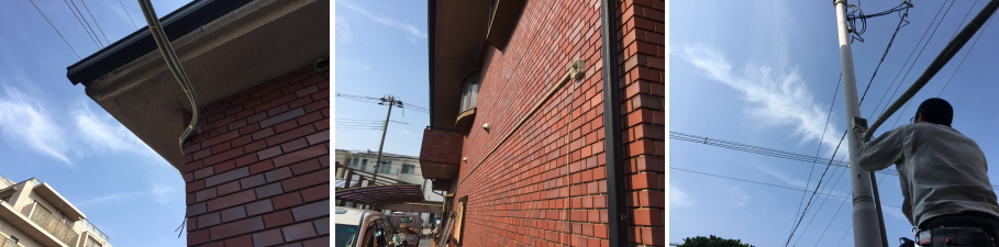 大阪市住之江区の個人住宅での防犯カメラ設置工事4