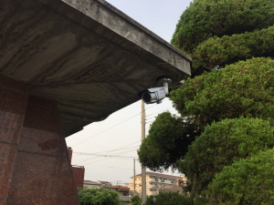 大阪市住之江区の個人住宅での防犯カメラ設置工事1
