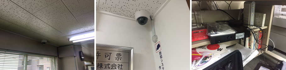 大阪市北区の会社事務所での防犯カメラ設置工事3