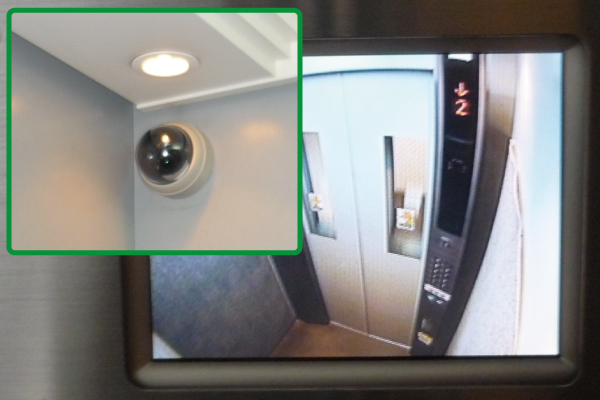 マンションエレベーターの防犯カメラ3